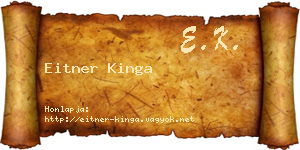 Eitner Kinga névjegykártya
